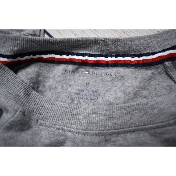 Tommy Hilfiger Crewneck Sweatshirt Gray 3/4 Sleeves Womens Medium - Picture 7 of 7